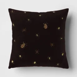 Beaded And Embroidered Spider Cotton Velvet Square Halloween Throw Pillow Gold/Black - Threshold™ 11 Beaded And Embroidered Spider Cotton Velvet Square Halloween Throw Pillow Gold/Black - Threshold™ -Threshold GUEST 01028b7e 3080 40e5 a490 0c3229c7040a