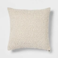 Woven Boucle Square Throw Pillow With Exposed Zipper - Threshold™ -Threshold GUEST 0156fdc5 10c3 4229 91f3 7cd04c3990d7