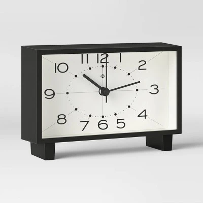 6" Rectangle Mantel Clock Black - Threshold™ 4 6" Rectangle Mantel Clock Black - Threshold™ - Image 2