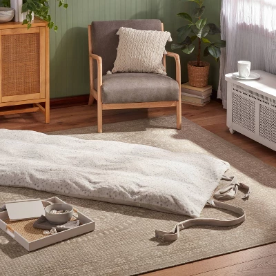 Luxe Faux Fur Lounge Pillow Ivory - Threshold™ 3 Luxe Faux Fur Lounge Pillow Ivory - Threshold™