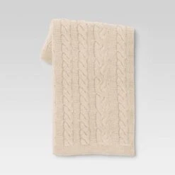 Chunky Cable Knit Reversible Throw Blanket - Threshold™ -Threshold GUEST 06ca9c1b c703 4629 911d d2ce62f00d4e