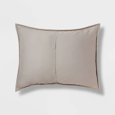 Gray Stitched Stripe Sham (Standard) - Threshold™ 5 Gray Stitched Stripe Sham (Standard) - Threshold™ - Image 3