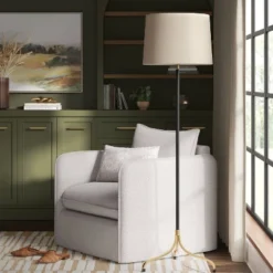 Traditional Three Leg Floor Lamp Black (Includes LED Light Bulb) - Threshold™ 6 Traditional Three Leg Floor Lamp Black (Includes LED Light Bulb) - Threshold™ -Threshold GUEST 0922c150 d280 4830 a9ed 2b9db49011af