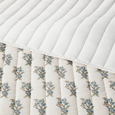 Voile Woodblock Printed Quilt Ivory - Threshold™ 4 Voile Woodblock Printed Quilt Ivory - Threshold™ - Image 2