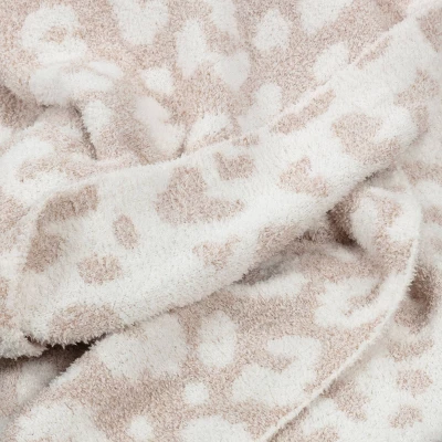 Cozy Feathery Knit Cheetah Throw Blanket Beige - Threshold™ 5 Cozy Feathery Knit Cheetah Throw Blanket Beige - Threshold™ - Image 3