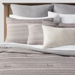 12pc Chambray Matelasse Stripe Comforter & Sheet Bedding Set Gray - Threshold™ 21 12pc Chambray Matelasse Stripe Comforter & Sheet Bedding Set Gray - Threshold™ -Threshold GUEST 0ccf3b00 29f5 443f 9e99 5d90374652ac