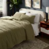 3pc Full/Queen Traditional Cozy Chenille Comforter And Sham Set Green - Threshold™ -Threshold GUEST 0cd04746 5b07 40b5 b3a4 ecee7ce94b6f
