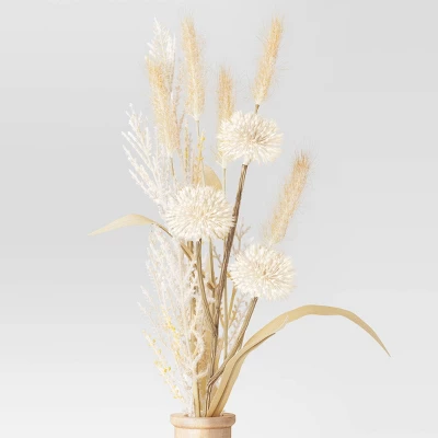 Large Grass Arrangement In Wood Pot - Threshold™ 4 Large Grass Arrangement In Wood Pot - Threshold™ - Image 2