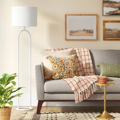 Ring Base Floor Lamp White (Includes LED Light Bulb) - Threshold™ 4 Ring Base Floor Lamp White (Includes LED Light Bulb) - Threshold™ - Image 2