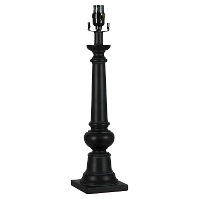 Column Large Lamp Base Black (Includes Energy Efficient Light Bulb) - Threshold™ 3 Column Large Lamp Base Black (Includes Energy Efficient Light Bulb) - Threshold™