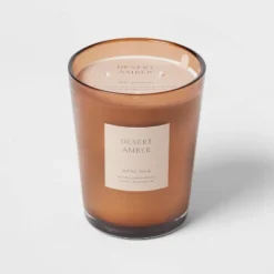 Colored Vase Glass With Dustcover Desert Amber Candle Brown - Threshold™ 14 Colored Vase Glass With Dustcover Desert Amber Candle Brown - Threshold™ -Threshold GUEST 122de511 da8f 4184 879f 25e9a167978d