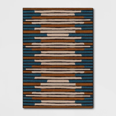Striped Area Rug Turquoise/Yellow - Threshold™ 7 Striped Area Rug Turquoise/Yellow - Threshold™ - Image 5