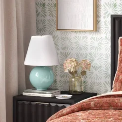 Round Table Lamp With Tapered Shade Blue - Threshold™ -Threshold GUEST 15b0e20a 90e7 4cc1 8481 2cd0e38753ef