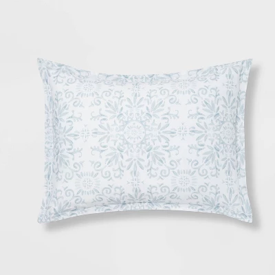 7pc Medallion Comforter Bedding Set With Sheets Blue - Threshold™ 6 7pc Medallion Comforter Bedding Set With Sheets Blue - Threshold™ - Image 4