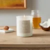 9oz Milky White Glass Woodwick Candle With Wood Lid And Stamped Logo Coconut And Honey - Threshold™ -Threshold GUEST 1d2e718c 2c8e 487b a77a 08d7eb909977