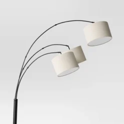 Avenal 3-Head Shaded Arc Floor Lamp Black - Threshold™ -Threshold GUEST 2435a7fb 582f 4bd1 99bf ccc8dc1a9d3e