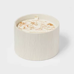 Textured Straight Side Ceramic Vanilla Pumpkin Candle White - Threshold™ -Threshold GUEST 2513be30 c0ea 4d62 a566 9d1244b0e247