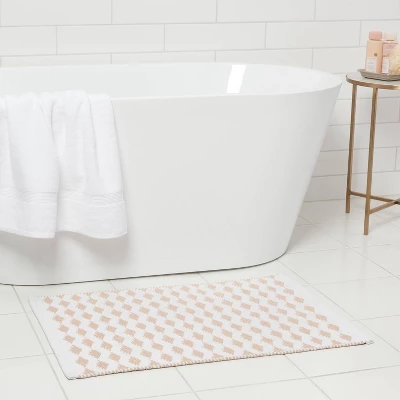 20"x32" Reversible Bath Rug Natural/White - Threshold™ 3 20"x32" Reversible Bath Rug Natural/White - Threshold™