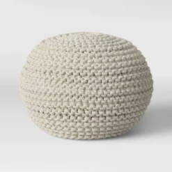 Cloverly Chunky Knit Pouf - Threshold™ -Threshold GUEST 298c80e6 7902 4452 b21d 0b330077374e