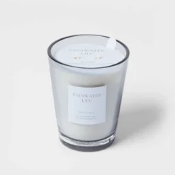 Colored Vase Glass With Dustcover Rainwater Lily Candle Gray - Threshold™ 14 Colored Vase Glass With Dustcover Rainwater Lily Candle Gray - Threshold™ -Threshold GUEST 2e50a42e 63db 4b02 b057 d911289b4b14