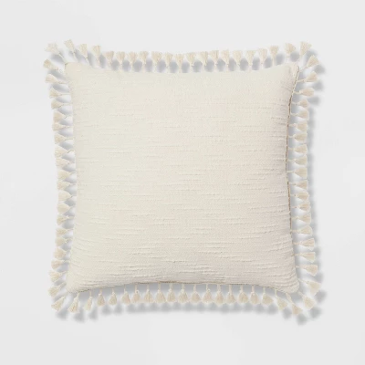 Euro Textured Slub Tassel Decorative Throw Pillow - Threshold™ 7 Euro Textured Slub Tassel Decorative Throw Pillow - Threshold™ - Image 5