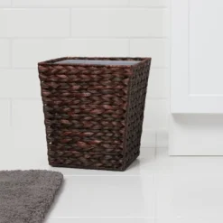 Wastebasket Dark Weave Black - Threshold™