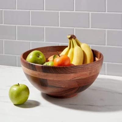 188oz Wood Signature Serving Bowl - Threshold™ 3 188oz Wood Signature Serving Bowl - Threshold™