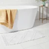 Diamond Embossed Tasseled Woven Bath Rug White - Threshold™ -Threshold GUEST 454357c0 de76 4fc8 a3d0 5c38604933fd