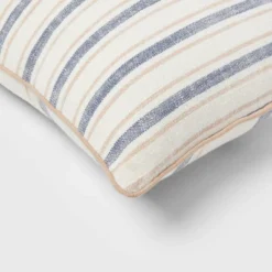 Woven Striped With Plaid Reverse Throw Pillow - Threshold™ -Threshold GUEST 4938b7b3 c259 4afa 9a6d 3d8d9bd31981