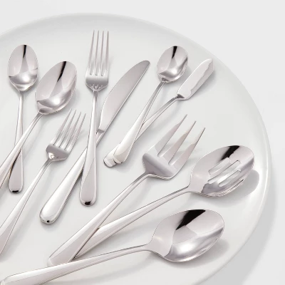 65pc Harrington Flatware Set Silver - Threshold™ 3 65pc Harrington Flatware Set Silver - Threshold™