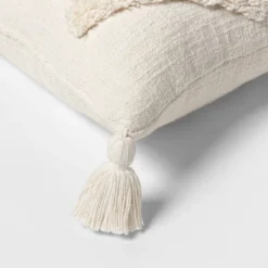 Oblong Tufted Diamond Tassel Decorative Throw Pillow Natural - Threshold™ -Threshold GUEST 5187fb9d 3b02 4799 94fc 4ae5ac0a728c