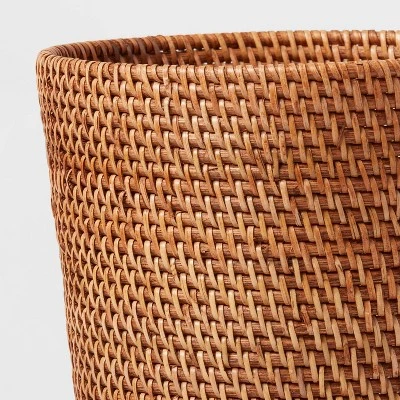 Rattan Wastebasket Light Brown - Threshold™ 4 Rattan Wastebasket Light Brown - Threshold™ - Image 2