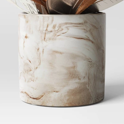 Artificial Plant Small Gold Leaf Arrangement - Threshold™ 5 Artificial Plant Small Gold Leaf Arrangement - Threshold™ - Image 3