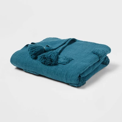 60"x80" Global Tufted Throw Blanket With Tassels - Threshold™ 7 60"x80" Global Tufted Throw Blanket With Tassels - Threshold™ - Image 5