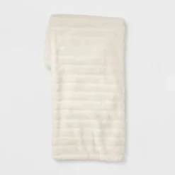 Textured Faux Fur Reversible Throw Blanket - Threshold™ -Threshold GUEST 5e3b70f1 b4d9 457c b4f3 1bcdca1e25a3