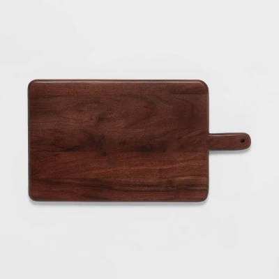 Large Wooden Rectangle Serving Board With Handle - Threshold™ 4 Large Wooden Rectangle Serving Board With Handle - Threshold™ - Image 2
