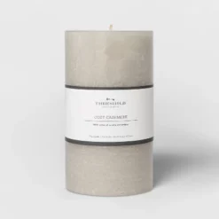 Pillar Cozy Cashmere Candle Gray - Threshold™ -Threshold GUEST 6771ee8b b20e 4eed b029 2ff400941a82