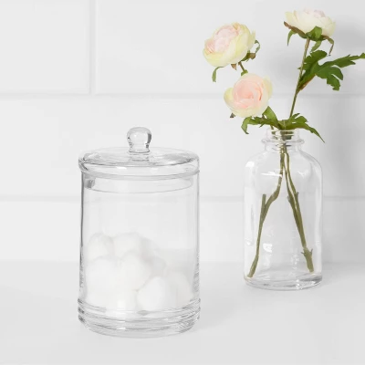 Medium Canister Apothecary Glass Clear - Threshold™ 3 Medium Canister Apothecary Glass Clear - Threshold™