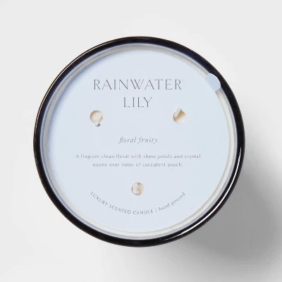 Colored Vase Glass With Dustcover Rainwater Lily Candle Gray - Threshold™ 6 Colored Vase Glass With Dustcover Rainwater Lily Candle Gray - Threshold™ - Image 4