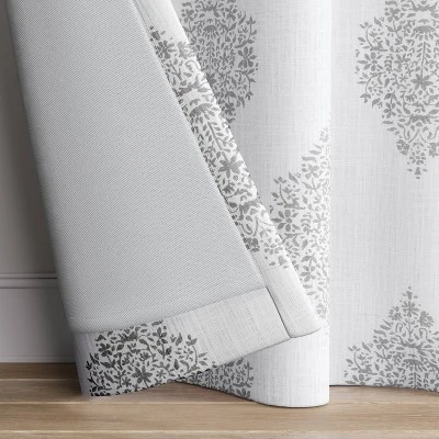 1pc Blackout Medallion Window Curtain Panel - Threshold™ 4 1pc Blackout Medallion Window Curtain Panel - Threshold™ - Image 2