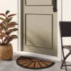 1'6"x2'6" Half Moon Rubber Coir Doormat Black - Threshold™ -Threshold GUEST 76657ddb 8c5d 423a b7e6 1cee1588bcac