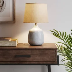Assembled Ceramic Table Lamp Gray - Threshold™ 8 Assembled Ceramic Table Lamp Gray - Threshold™ -Threshold GUEST 76807ca5 75d2 4d3e be66 da5705350eb4