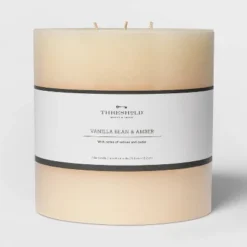 Pillar Vanilla Bean And Amber Candle - Threshold™ -Threshold GUEST 768825da eabe 4580 a273 79dad14697f6