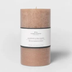 Pillar Ashwood And Palo Santo Candle Tan - Threshold™ -Threshold GUEST 77a614eb 93e9 4e55 bd45 8bfb31a13d5a
