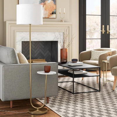 Floor Lamp With Marble Table - Threshold™ 4 Floor Lamp With Marble Table - Threshold™ - Image 2