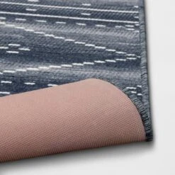 2'4"x3'9" Woven Tapestry Rug With Fringe Indigo - Threshold™ -Threshold GUEST 7ca9d346 5e0d 4060 9ae1 61040279a590