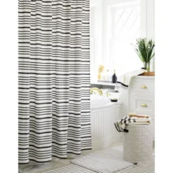 Striped Shower Curtain Black/White - Threshold™ 9 Striped Shower Curtain Black/White - Threshold™ -Threshold GUEST 7f7c3a99 e20e 449e ba65 7e1967da8491
