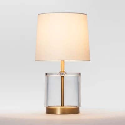 Modern Acrylic Accent Lamp Brass - Threshold 3 Modern Acrylic Accent Lamp Brass - Threshold