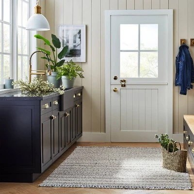 Bayside Indoor/Outdoor Rug Heathered Gray - Threshold™ Designed With Studio McGee 3 Bayside Indoor/Outdoor Rug Heathered Gray - Threshold™ Designed With Studio McGee