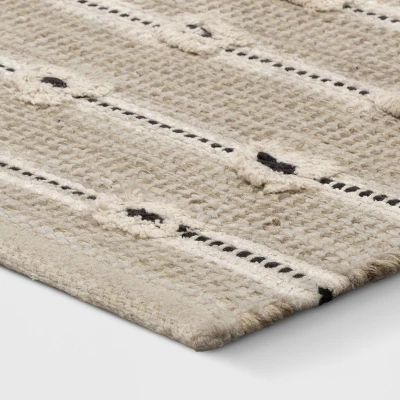 Woven Striped Flatweave Rug Black/Cream - Threshold™ 4 Woven Striped Flatweave Rug Black/Cream - Threshold™ - Image 2